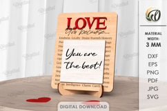 I Love You Message Boards Bundle Lasercut. Stand Decor SVG Product Image 2