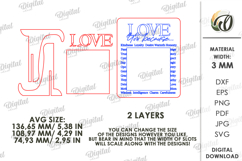 I Love You Message Boards Bundle Lasercut. Stand Decor SVG Product Image 3