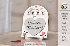 I Love You Message Boards Bundle Lasercut. Stand Decor SVG Product Image 4
