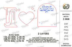 I Love You Message Boards Bundle Lasercut. Stand Decor SVG Product Image 5