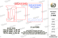 I Love You Message Board Lasercut. Valentine Stand Decor SVG Product Image 2