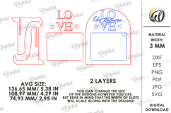 I Love You Message Board Lasercut. Valentine Stand Decor SVG Product Image 2