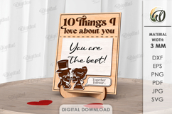I Love You Message Boards Bundle Lasercut. Stand Decor SVG Product Image 9