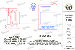 I Love You Message Board Lasercut. Valentine Stand Decor SVG Product Image 2