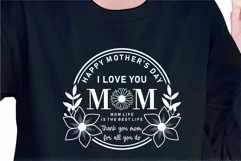 Happy Mother's Day SVG | I Love You Mom Monogram SVG Product Image 3