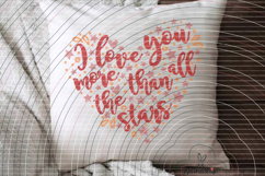 I love you more than all the stars Cutting file SVG DXF Product Image 3