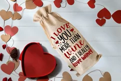 I love you more than wine SVG, Valentine's Day SVG Design Product Image 2