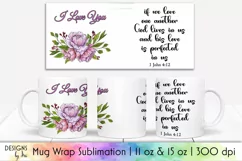 I Love You Valentines Mug Wrap Sublimation 11 oz and 15 oz Product Image 1