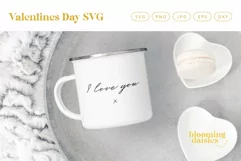 I love you SVG Beautiful Handwritten Valentines SVG on mug