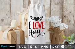I love you SVG, Valentine's Day SVG Design Product Image 1