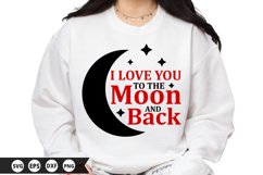 I Love You to the Moon and Back - Valentine SVG Design Product Image 1