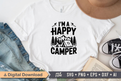 I&#039;m A Happy Camper SVG File | Camping SVG | Outdoor Designs Product Image 2