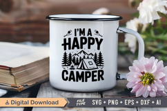 I&#039;m A Happy Camper SVG File | Camping SVG | Outdoor Designs Product Image 3