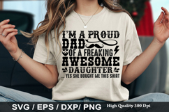 Funny Dad SVG Design - Land of the free because my dad Product Image 4