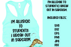 I'm Allergic to Stupidity Sarcastic SVG Design Product Image 1