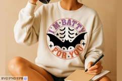 I’m Batty For You SVG Halloween Bat Quote PNG T-shirt Design Product Image 2