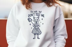 Funny Fox SVG PNG - I'm Cute But Don't Test Me, Sassy Animal Product Image 2