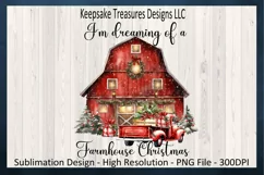 I'm Dreaming Of A Farmhouse Christmas Sublimation PNG Design Product Image 1