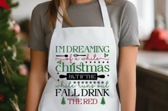 I'm Dreaming Of A White SVG ,Christmas Apron SVG Design Product Image 3