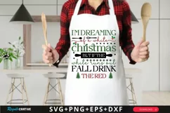 I'm Dreaming Of A White SVG ,Christmas Apron SVG Design Product Image 1
