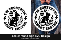 Easter Round Sign SVG Design - My students are egg stra spec Product Image 4
