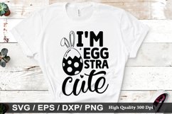 I&#039;m eggstra cute SVG - Easter Dog Design Product Image 1