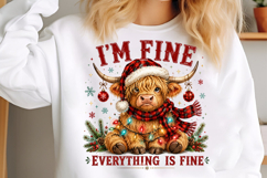 I'm Fine Everything is Fine Christmas PNG Product Image 2