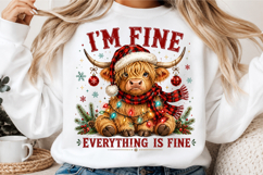 I'm Fine Everything is Fine Christmas PNG Product Image 3