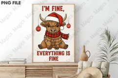 I'm Fine Everything is Fine Christmas PNG Product Image 3