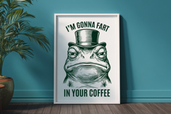 Funny Frog Fart In Your Coffee SVG Sarcastic Toad PNG Product Image 3