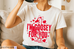 I’m Goosey For You SVG PNG EPS Cute Valentine Goose Design Product Image 2