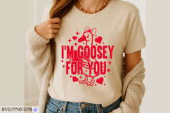 I’m Goosey For You SVG PNG EPS Cute Valentine Goose Design Product Image 4