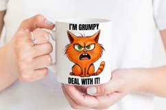 Funny Cats Sublimation | I'm Grumpy Sarcastic Cat Print Product Image 2