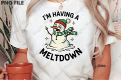 I&#039;m Having A Meltdown Funny Snowman PNG Product Image 2