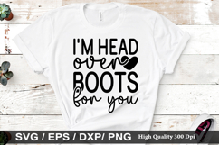 I&#039;m head over boots for you - Funny Quotes SVG Design Product Image 1