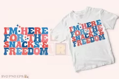 Here for Snacks PNG, 4th of July SVG T-shirt Design Product Image 2