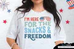 I'm Here For The Snacks SVG, 4th Of July SVG Design Product Image 1