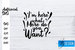 Antisocial Quotes SVG | Sarcastic Quotes|Funny Quotes Design Product Image 1