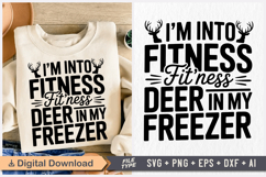I&#039;m Into Fitness Fit&#039;ness Deer in My Freezer SVG, Retirement Product Image 1