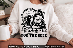 Funny Drinking St Patrick's Day SVG Design - Here for the Sh Product Image 3