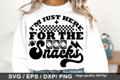 I m Just Here for the Snacks SVG - Football Mom Design Product Image 1