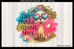 Cute Valentine Dog, Printable Sublimation Design, T-Shirt Product Image 1