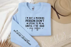 I'm Not A Morning Person Sleeve SVG, Funny SVG Design Product Image 3