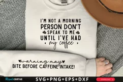 I'm Not A Morning Person Sleeve SVG, Funny SVG Design Product Image 1