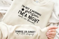 I'm Not A Morning Person Sleeve SVG, Funny SVG Design Product Image 2