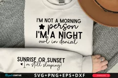 I'm Not A Morning Person Sleeve SVG, Funny SVG Design Product Image 1