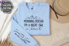 I'm not a morning person I'm a night owl in Sleeve SVG Product Image 2