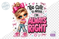 I'm Not Bossy, I'm Aggressively Helpful Girl PNG Design Product Image 1