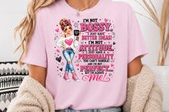 I'm Not Bossy PNG, Coffee Queen Girl Sublimation Product Image 3