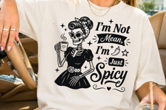 I'm Not Mean I'm Just Spicy SVG, Retro Skeleton Housewife PN Product Image 3